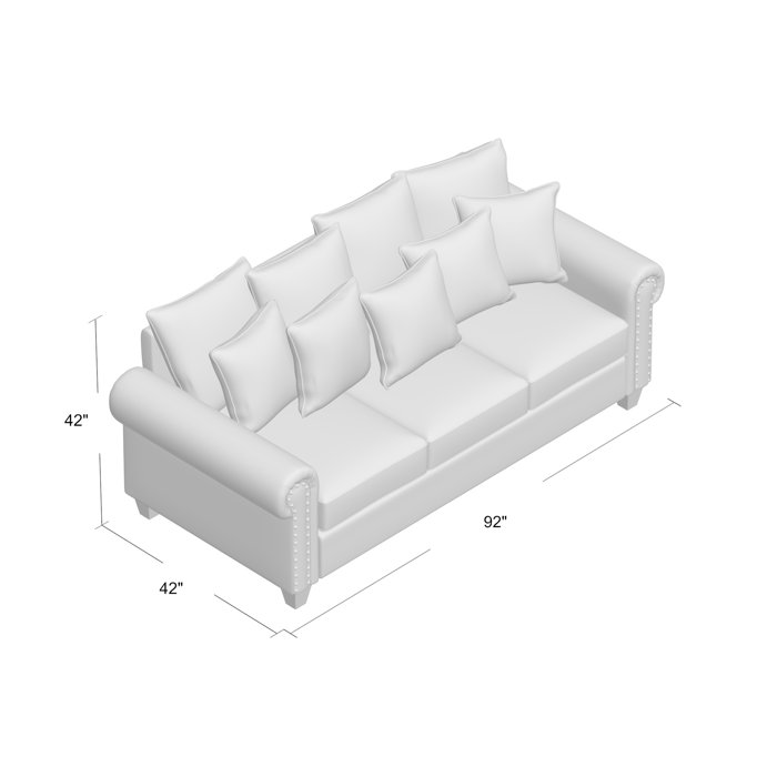 Three Posts™ Merseyside 92'' Upholstered Sofa & Reviews Wayfair